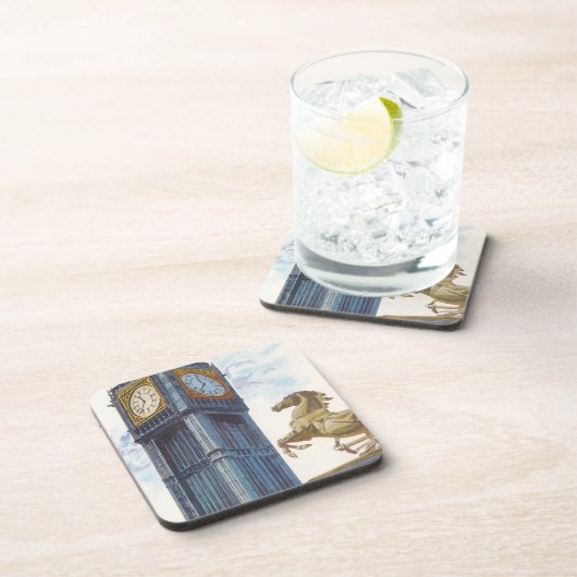 ウェストミンスター宮殿のビッグベン時計塔 コースター (右側)