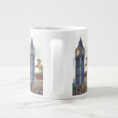 ウェストミンスター宮殿のビッグベン時計塔 ジャンボコーヒーマグカップ (裏面)