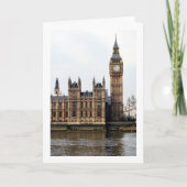 ウェストミンスター宮殿の川の眺め、ロンドン、イングランド カード (正面)