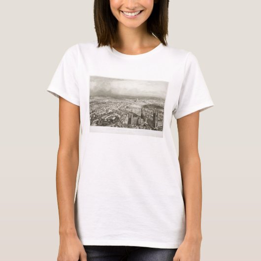ウェストミンスター寺院からのロンドンの鳥瞰図。 Tシャツ (正面)