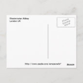ウェストミンスター寺院、ロンドンの郵便はがき ポストカード (裏面)
