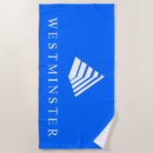 ウェストミンスター州旗（コロラド州） ビーチタオル (正面)