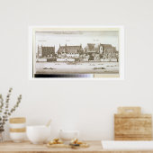 ウェストミンスター市の一部、1647 (版木、銅版、版画) ポスター (キッチン)