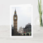 ウェストミンスター橋とウェストミンスター宮殿の眺め、ロンドン、イングランド カード (正面)