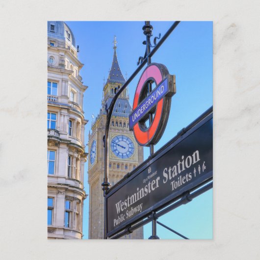 ウェストミンスター駅、ロンドンUKポストカード ポストカード (正面)