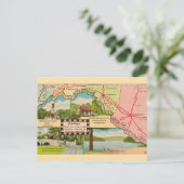 ウェストメアランド州のヴィンテージマップ ポストカード (スタンド正面)