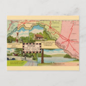 ウェストメリーランドのヴィンテージマップ ポストカード (正面)