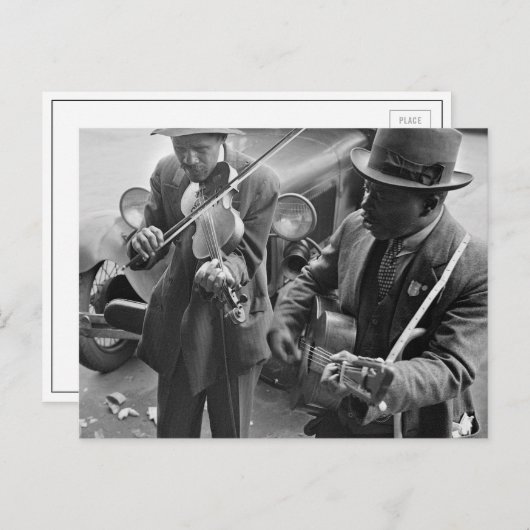 ウェストメンフィス通りミュージシャン, 1935 ポストカード (正面/裏面)
