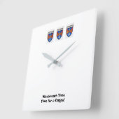 ウェストメースの時間にクッパを食べていた。 スクエア壁時計 (傾斜)