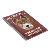 ウェストユニークハイランドホワイトテリア醜い犬の顔 ノートブック (右側)