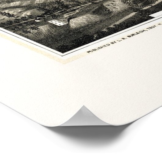 ウェストランドルフ、VTパノラママップ – 1886 ポスター (角)