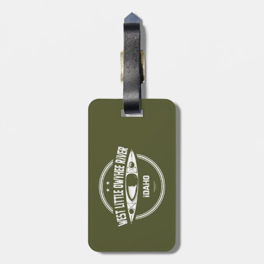 ウェストリトルオウィヒ川アイダホカヤック ラゲッジタグ (裏面縦)