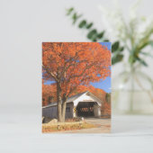 ウェストリバーカバーブリッジとオークバーモント ポストカード (スタンド正面)