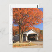 ウェストリバーカバーブリッジとオークバーモント ポストカード (正面/裏面)