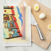 ウェストリーロードアイランドRIヴィンテージトラベル土産 キッチンタオル (四つ折り)