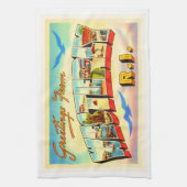 ウェストリーロードアイランドRIヴィンテージトラベル土産 キッチンタオル (縦)