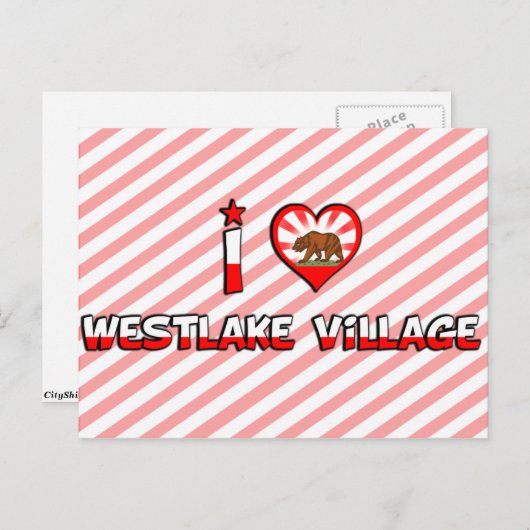 ウェストレイクビレッジ、カリフォルニア ポストカード (正面/裏面)