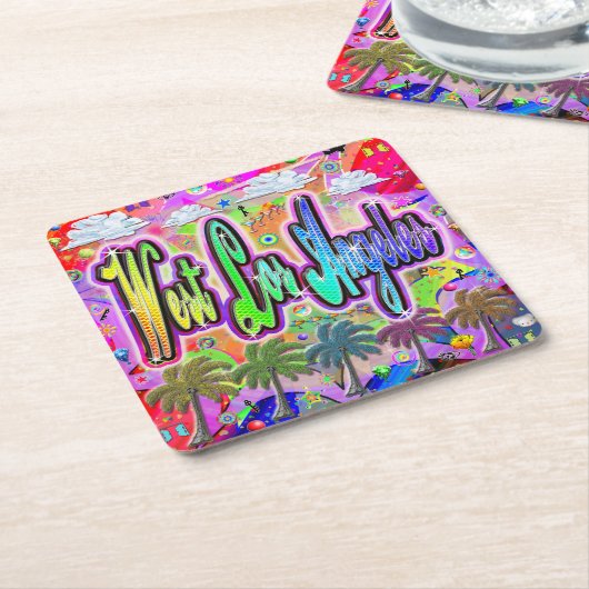 ウェストロサンゼルスビスタエクスプレスコースター スクエアペーパーコースター (アングル)