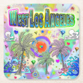 ウェストロサンゼルス深いドリームコースター スクエアペーパーコースター (正面)