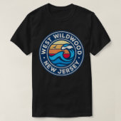 ウェストワイルドウッドニュージャージーNJヴィンテージ波航海の Tシャツ (デザイン正面)