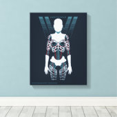 ウェストワールド |アンドロイドスケルトンのロゴ キャンバスプリント (インサイチュ (ウッドフロア))