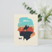 ウェストワールド |ブラックの男性のフォードシルエット ポストカード (スタンド正面)