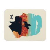 ウェストワールド |ブラックの男性のフォードシルエット マグネット (横)