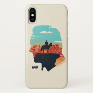 ウェストワールド  ブラックの男性のフォードシルエット iPhone X ケース