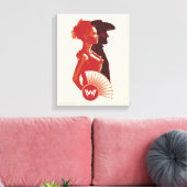 ウェストワールド |メイヴ&ヘクトール・ステンシルポートレート キャンバスプリント (インサイチュ (リビング))