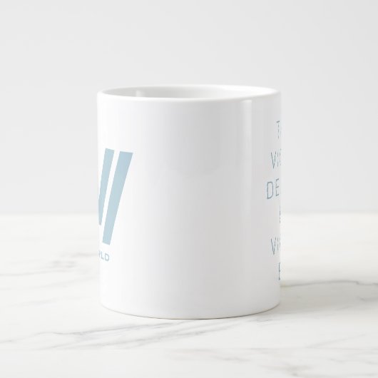 ウェストワールド | "暴力的な喜び"タイポグラフィ引用文 ジャンボコーヒーマグカップ (正面)