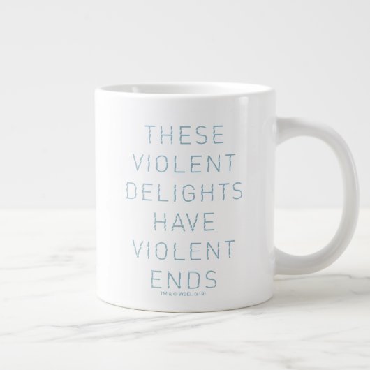 ウェストワールド | "暴力的な喜び"タイポグラフィ引用文 ジャンボコーヒーマグカップ (右)