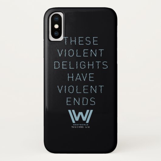 ウェストワールド | "暴力的な喜び"タイポグラフィ引用文 Case-Mate iPhoneケース (裏面)