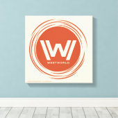 ウェストワールド |様式化されたSunロゴ キャンバスプリント (インサイチュ (ウッドフロア))