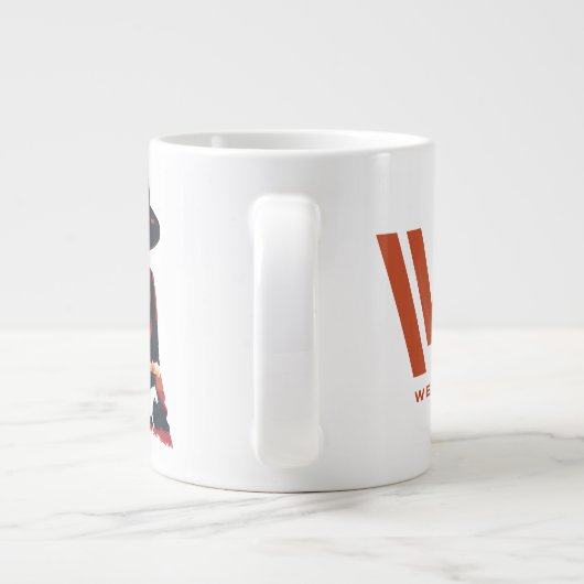 ウェストワールド |黒い砂漠のシルエットの男 ジャンボコーヒーマグカップ (裏面)