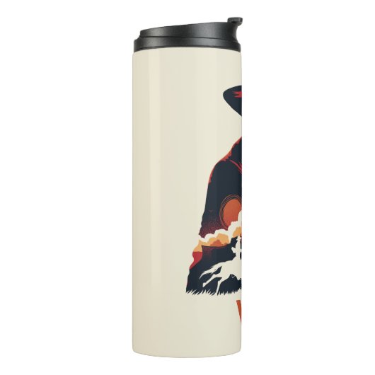 ウェストワールド |黒い砂漠のシルエットの男 タンブラー (回転左)