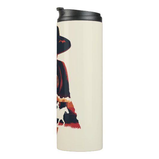 ウェストワールド |黒い砂漠のシルエットの男 タンブラー (回転右)