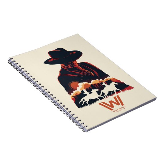 ウェストワールド |黒い砂漠のシルエットの男 ノートブック (右側)