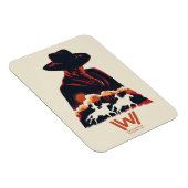 ウェストワールド |黒い砂漠のシルエットの男 マグネット (右側)