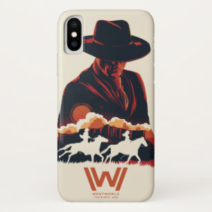 ウェストワールド  黒い砂漠のシルエットの男 iPhone X ケース