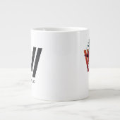 ウェストワールド |黒のロゴグラフィックの男性 ジャンボコーヒーマグカップ (正面)