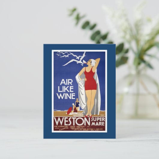 ウェストンマーレすごいヴィンテージ旅行ポスター ポストカード (スタンド正面)