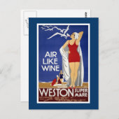 ウェストンマーレすごいヴィンテージ旅行ポスター ポストカード (正面/裏面)