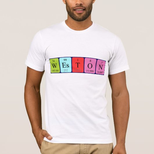 ウェストン期別テーブル名のシャツ Tシャツ (正面)