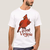 ウェストヴァージニアのおもしろいな(鳥)ショウジョウコウカンチョウ Tシャツ (正面)