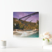 ウェストヴァージニアのバブコック州立公園 スクエア壁時計 (ホーム)