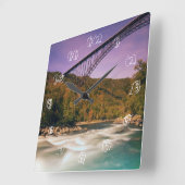 ウェストヴァージニアのバブコック州立公園 スクエア壁時計 (傾斜)