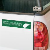 ウェストヴァージニアのローカル田舎者、マーシャル色 バンパーステッカー (トラック上)