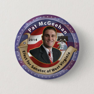 ウェストヴァージニアの上院議員のためのPat McGeehanを選んで下さい 缶バッジ