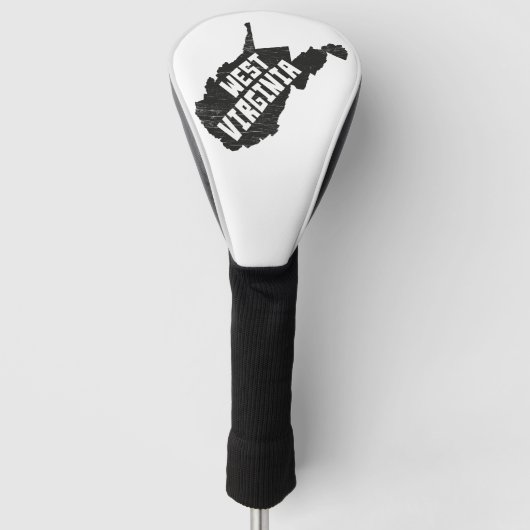 ウェストヴァージニアの家のヴィンテージの動揺してな地図 ゴルフヘッドカバー (正面)