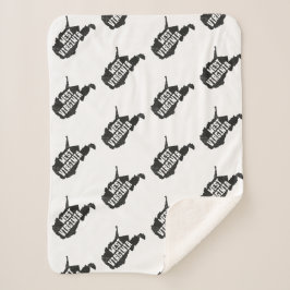 ウェストヴァージニアの家のヴィンテージの動揺してな地図 シェルパブランケット